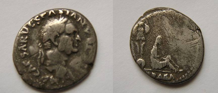 Silver denarii of the Emperor Vespasian
