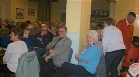 Ken Fox talking to members of the audience before the viewing