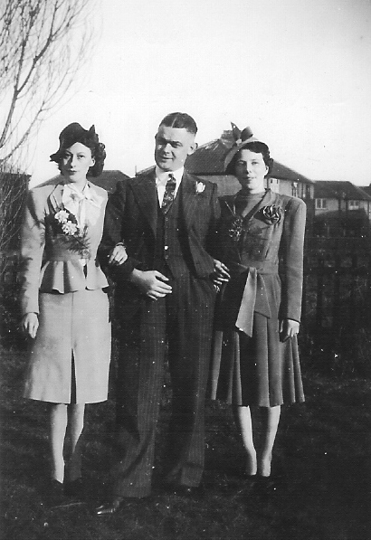 Albert Rickaby with Vera and Edna
