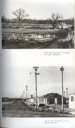 Site of future railway concourse and a factory on the Trading Estate