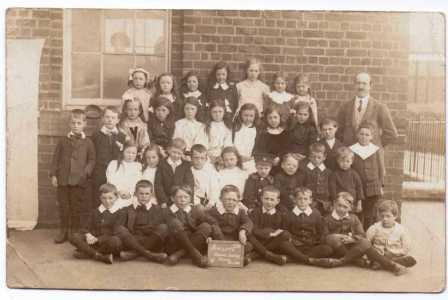 Andrew Lane's son wearing a military cap 1915