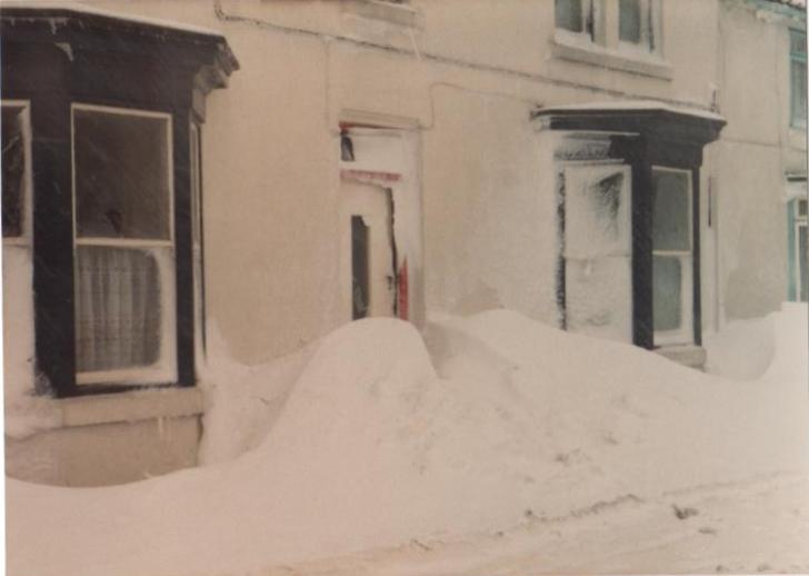 Snow, wintwe 1979, North Terrace, Aycliffe, courtesy David Blair