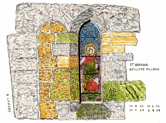Stained glass window in St. Andrew's Church, Aycliffe