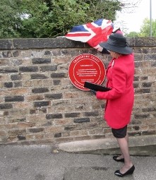 Unveiling of the Red Wheel Plaque at Heighington Station