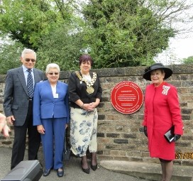 Unveiling of Red Wheel Plaque group