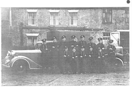 Aycliffe Village Auxiliary Fire Service taken in the 1940s by Scott's Mill