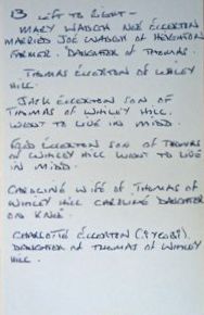 Ellerton family listed on reverse of photograph