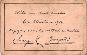 Christmas card 1914