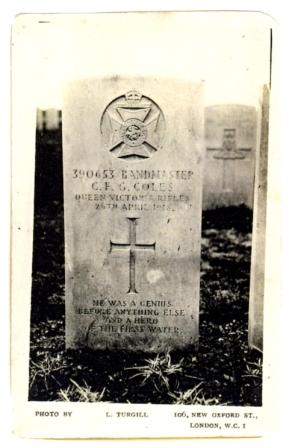 Cecil Frederick Gottlieb Coles headstone
