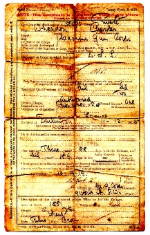 Charles Wheadon original discharge paper