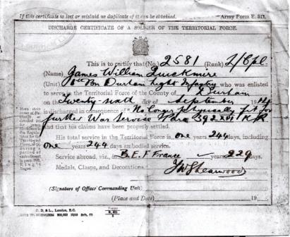 James William Quickmire document