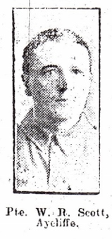William R Scott WW1 death 1916