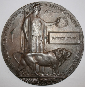 Patrick O'Neill death plaque