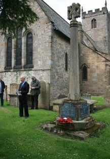 Wreath at Aycliffe War Memorial